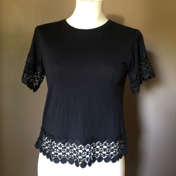 TopShop Blouse W/ Lacy Design - Picture 4 of 5